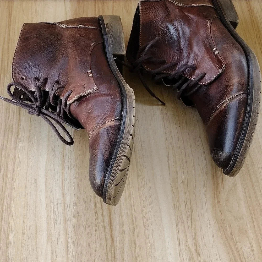 Bed Stu Chukka Boots Men's 8 Casual Ankle Boot Shoes Brown Leather Lace Up